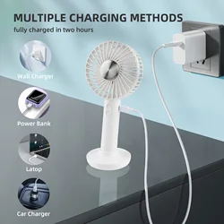 Portable Fan Mini Handheld Electric Fan Usb Rechargeable Handheld Small Pocket Fan for Home Outdoor Travel Camping Air Cooler