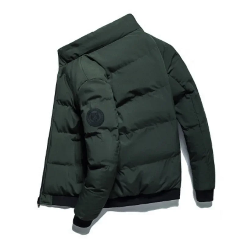 Abrigo informal de algodón con cuello levantado para hombre, chaqueta gruesa de invierno, novedad de 2024