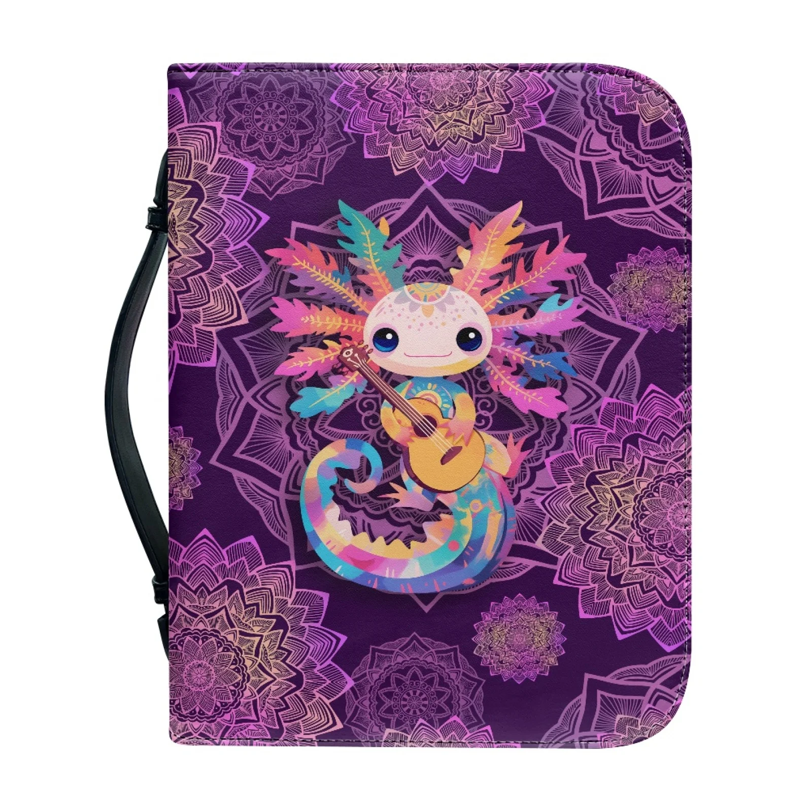 XIXIRIMIDO Salamander Theme New Arrival Top Handle Bible Covers for Church PU Leather Bible Carrying Case