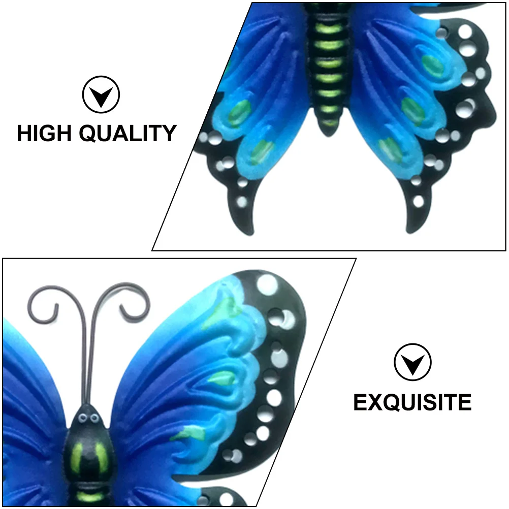 

2pcs Iron Art Butterflies Wall Decor Metal Butterfly Pendant For Home Bedroom Garden Indoor Decoration Creative Ornament