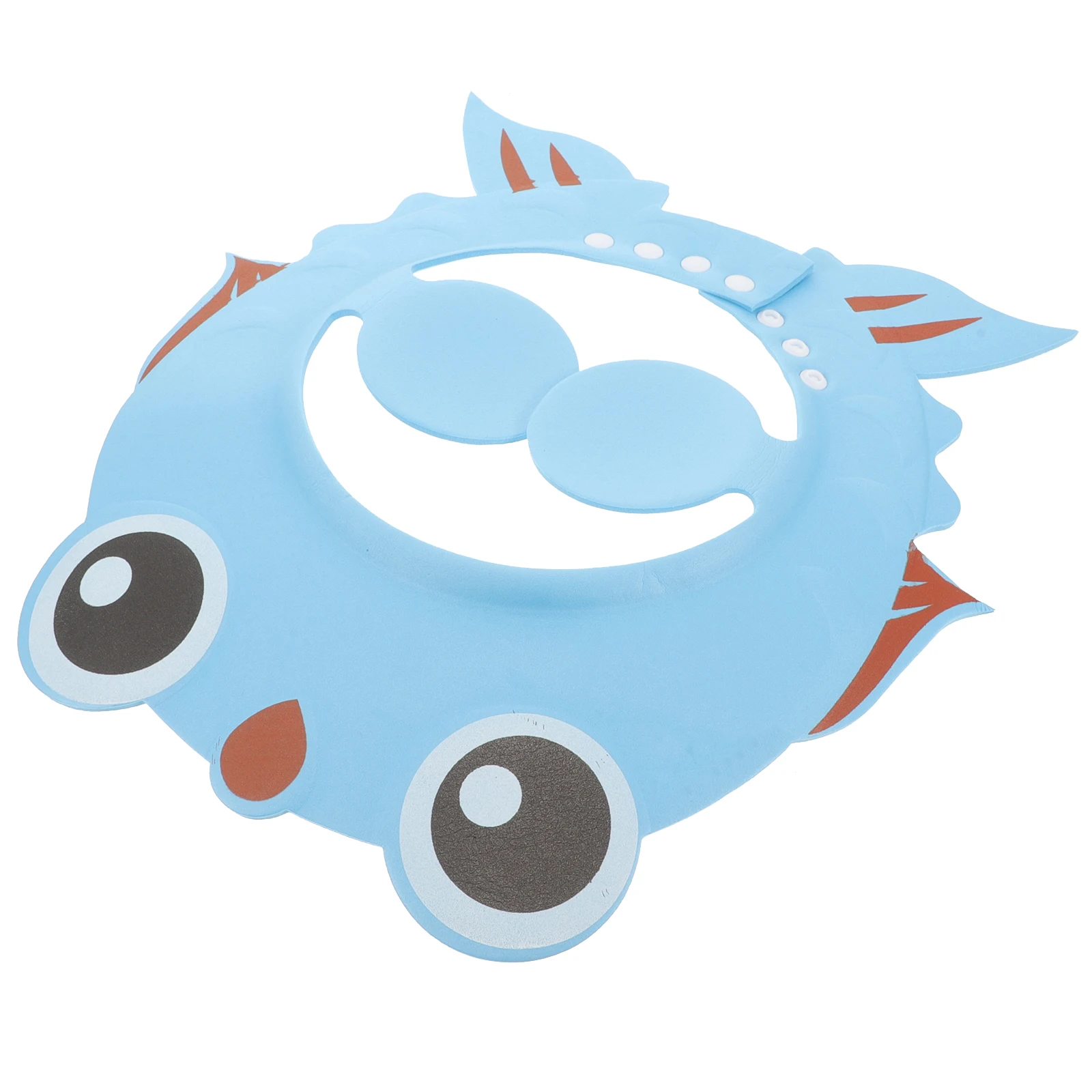 

Ear Protection Infant Bathing Cap Soft Material Kids Shampoo Shield 40_45cm Head Circumference Adjustable Buttons Bright Color