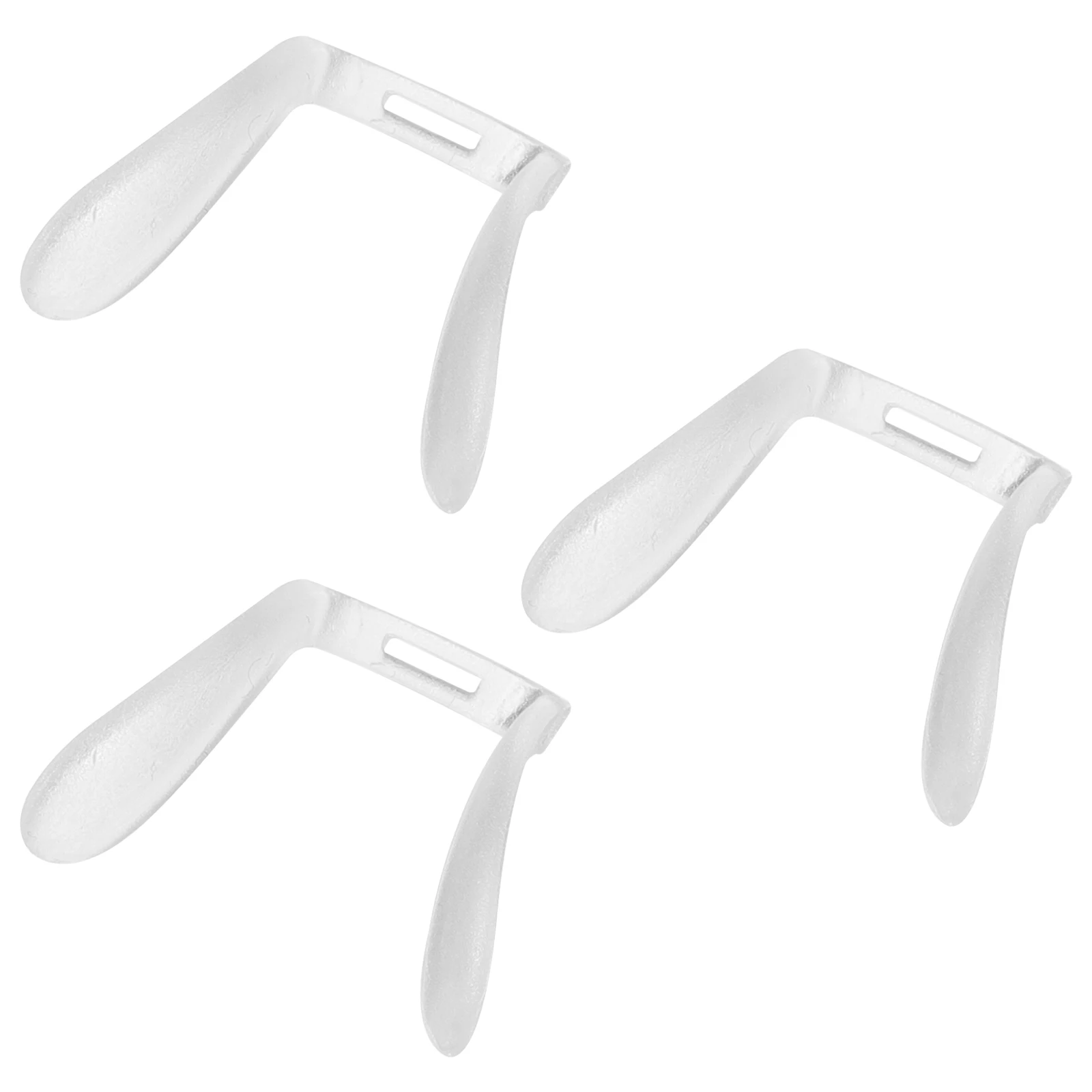 

3pcs Clear Glasses Nose Pads Hard Plastic Support Cushion for Eyeglasses Frames Non Slip Adjustable Comfortable Fit