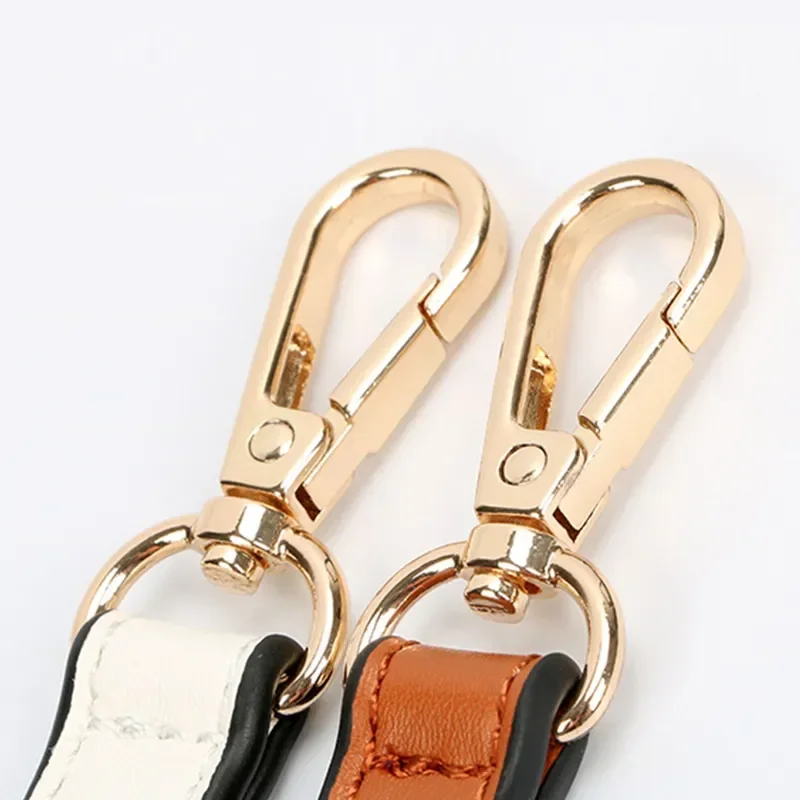 Artificial Leather Bag Strap Handbags Handles For Handbag Short Bag Strap Purse Strap Golden Buckle Replacement Bag Belt