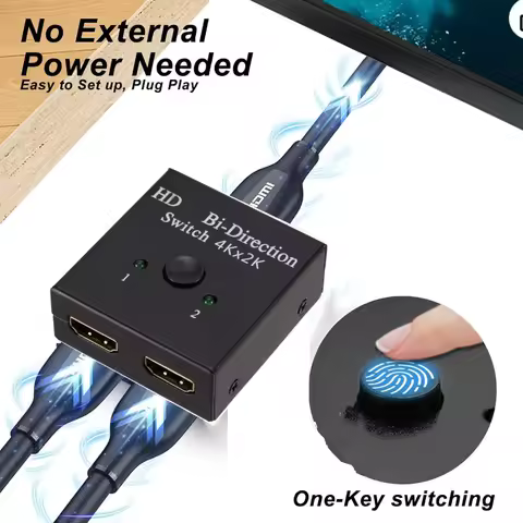 HDMI-compatible Switch Bi-Direction HDMI Splitter 1x2/2x1 Adapter 2 in 1 out Converter for PS4 Pro/4/3 TV Box 4K Switcher