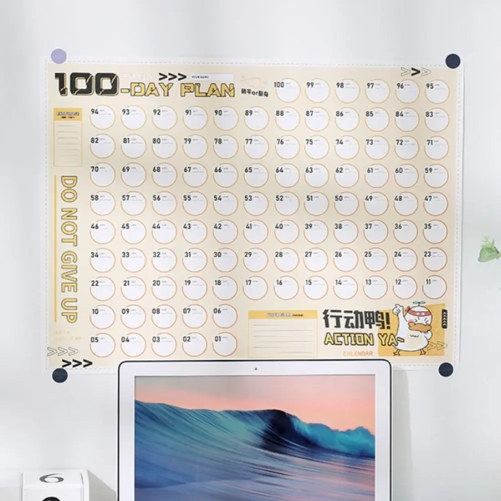 ToDoリスト 100日プランシート フィットネスアジェンダプラン チェックリストシート 時間日付オーガナイザー 減量 ウォールスケジュールプランナー 学生用