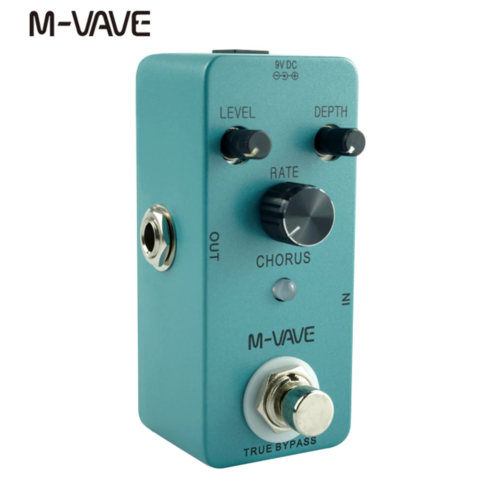 M-VAVE CHORUS Choral Guitar Single Effect Device rue Bypass Full Metal Shell Chorus Volume/ Depth/ Speed Control Guitar Parts