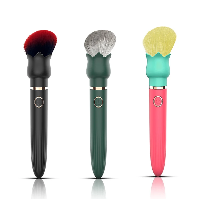1PC pennello cosmetico elettrico fondotinta fard pennello per cipria in polvere strumenti di bellezza strumenti lavabili per pennelli per trucco ricaricabili a vibrazione