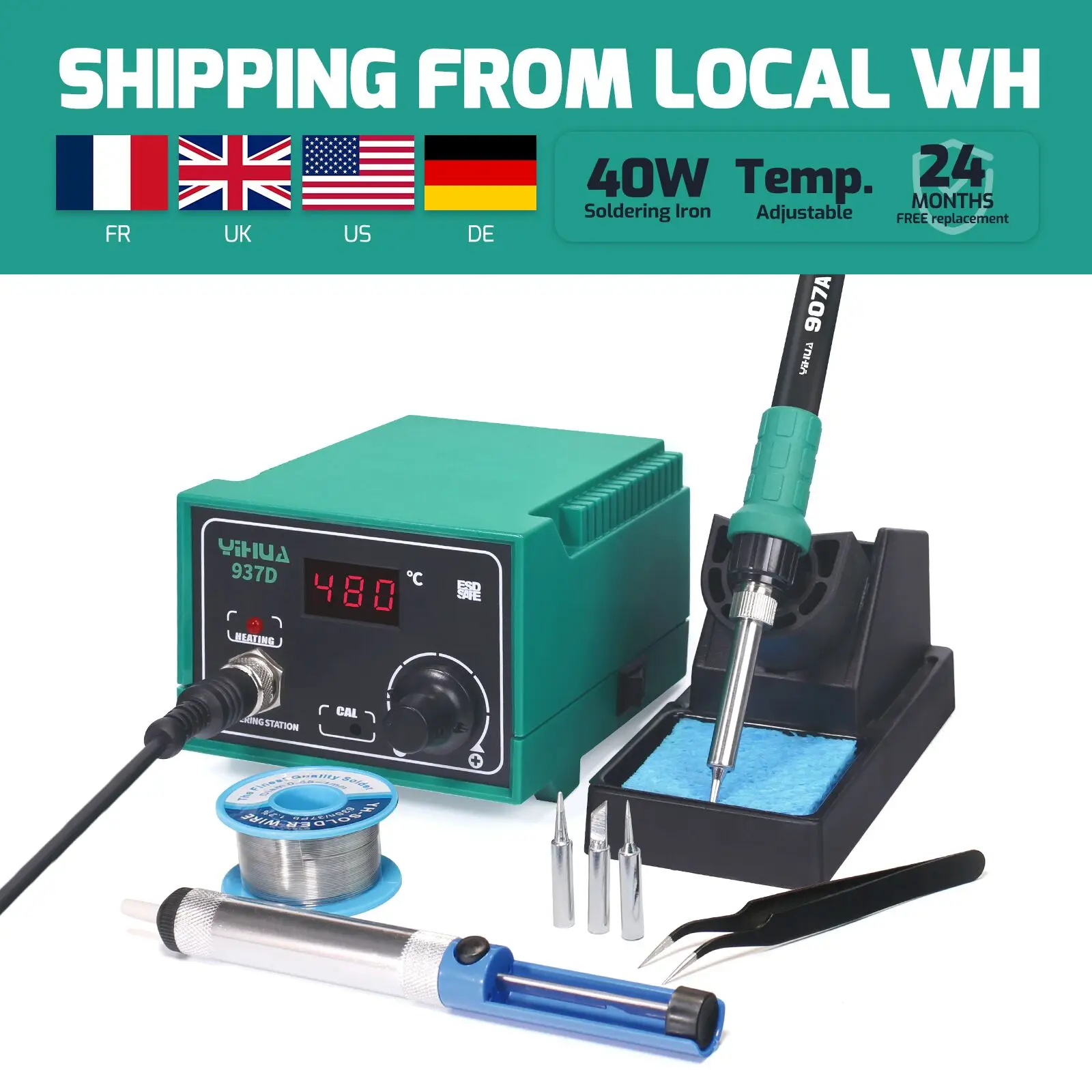 YIHUA 936 937D 40W fer à souder Station de soudage température constante réglable Station de fer à souder électrique outils de réparation