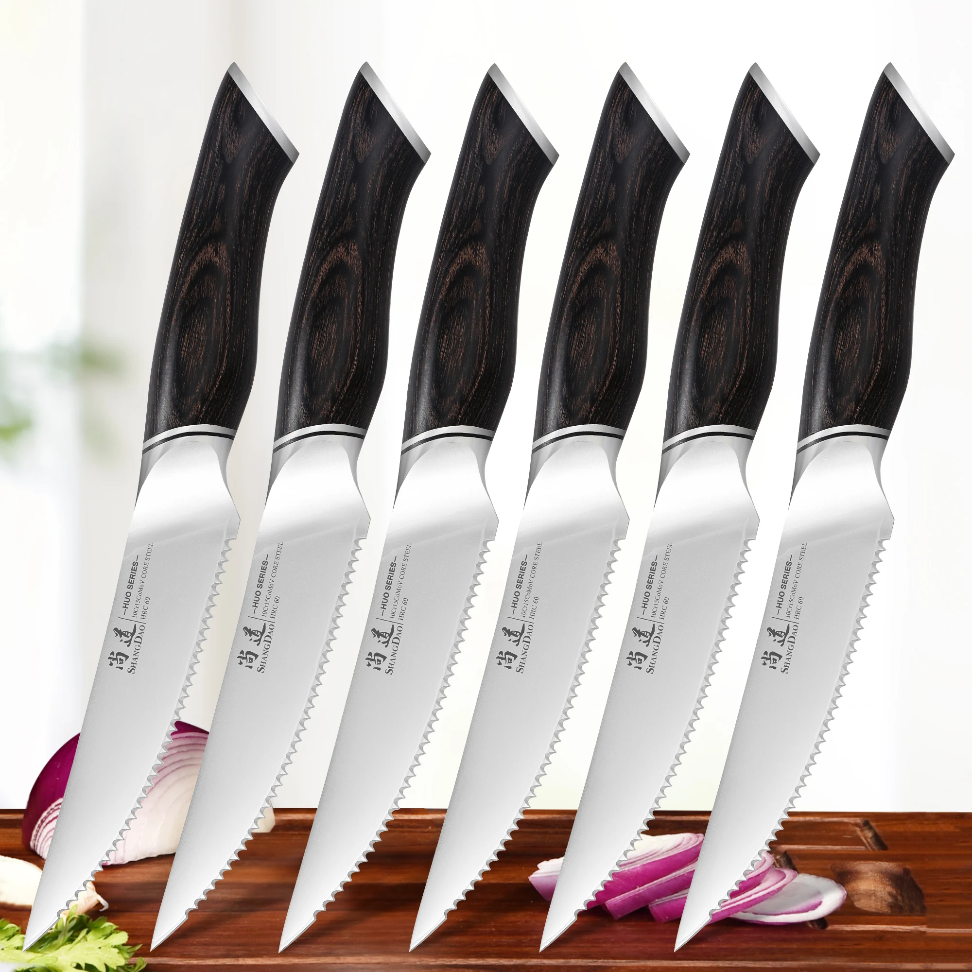 SHANGDAO Steak Knives Set of 6, Steak Knife 4.5