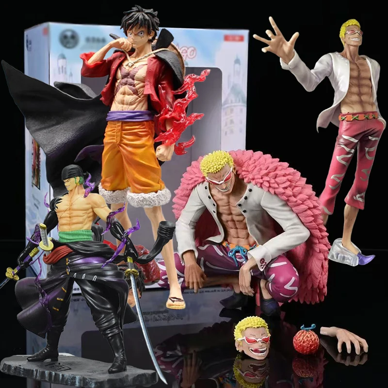 

Anime One Piece Figurine Dream Roronoa Zoro Statue Joker Donquixote Doflamingo Figures GK Ghost Island Luffy Action Figure Model