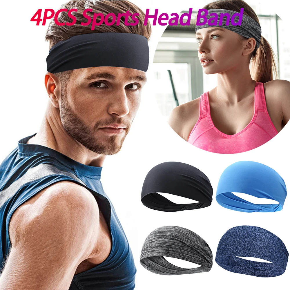 

Elastic Headband Quick Dry Sweat Absorption Headdress Anti-slip Sports Hairband Breathable for Yoga Running Biking