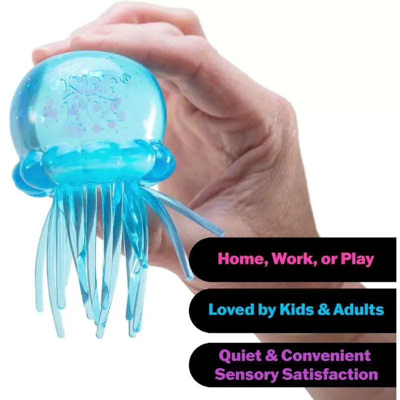 New Schylling Jellyfish Healing Series Needoh Nice Cube Stress Relief Pinch Toy Children's Gift