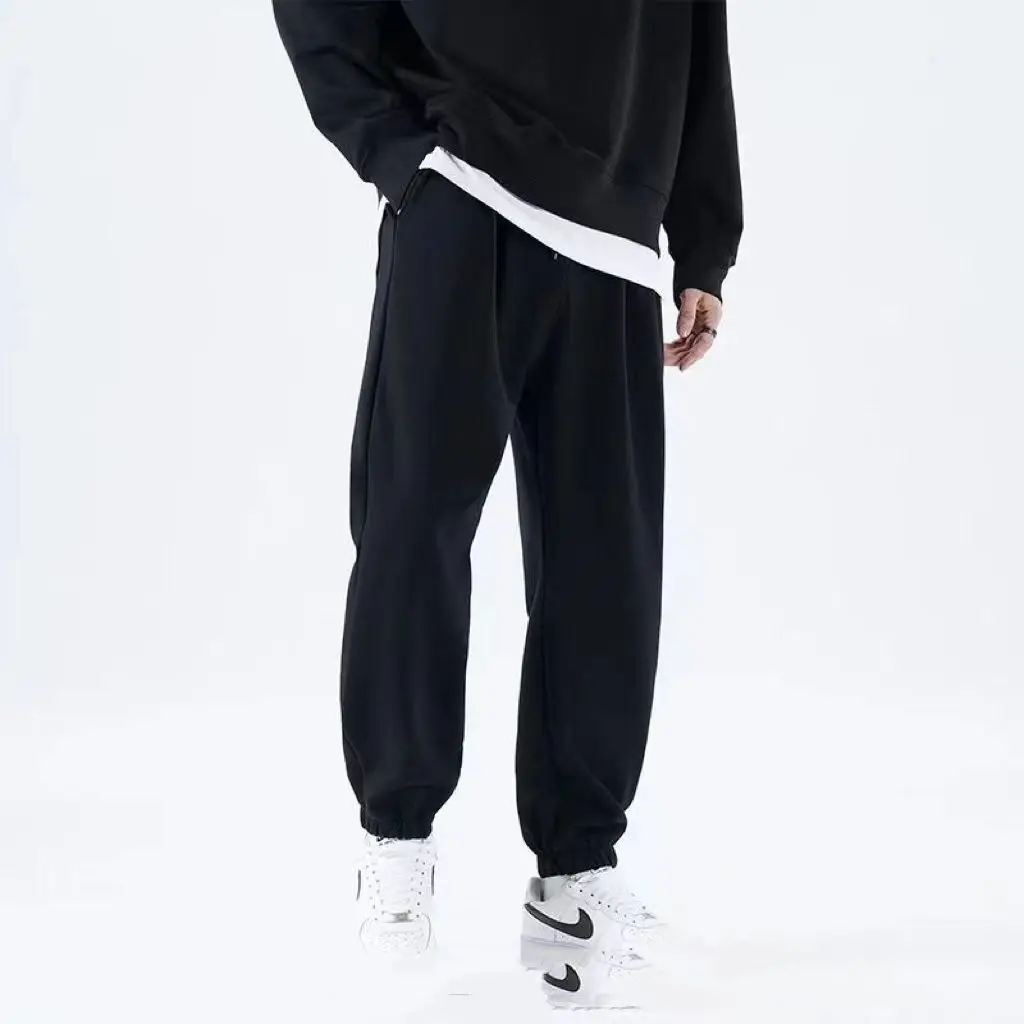 Summer Spring Invisible Zipper Open Crotch Harem Pants Casual Black Plus Size Trousers