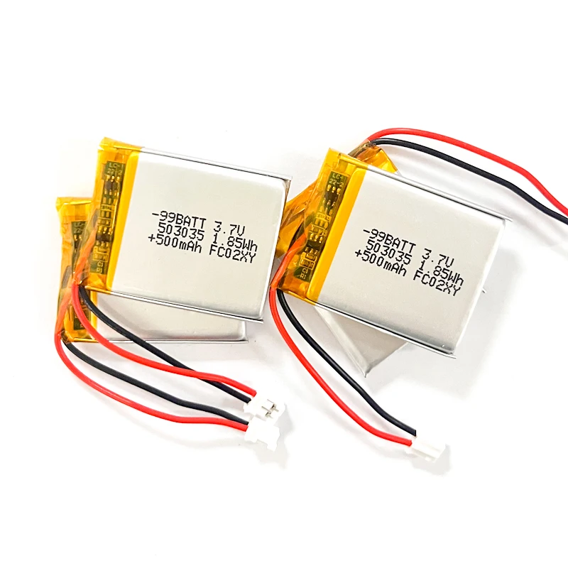 10pcs 503035 3.7v 500mAh Lithium Battery Li-Polymer Batteries for Massage Instrument Beauty Instrument Bluetooth Speaker MP3 GPS
