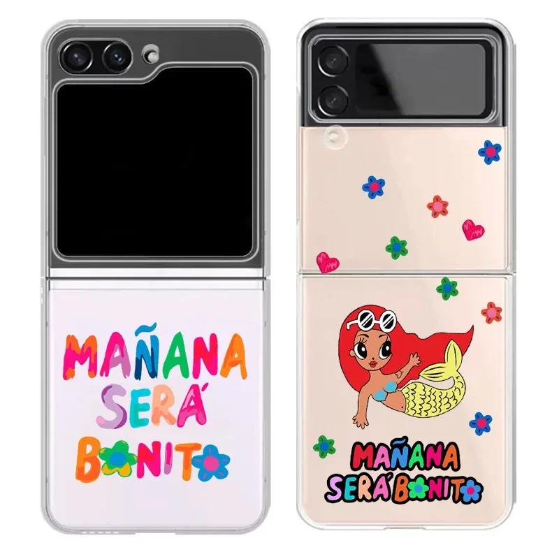 

Karol G Manana Sera Bonito Case for Samsung Galaxy Z Flip 5 ZFlip 6 ZFlip 7 Transaprent Cover for Samsung ZFlip 4 ZFlip3 Fundas