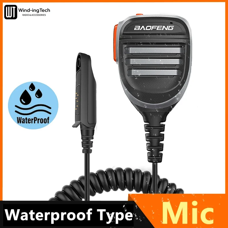 Baofeng Walkie Talkie UV 9R Pro Speaker Microphone Waterproof PTT Speaker Mic for UV9R Plus UV S22 BF A58 BF 9700 GT 3WP Radio