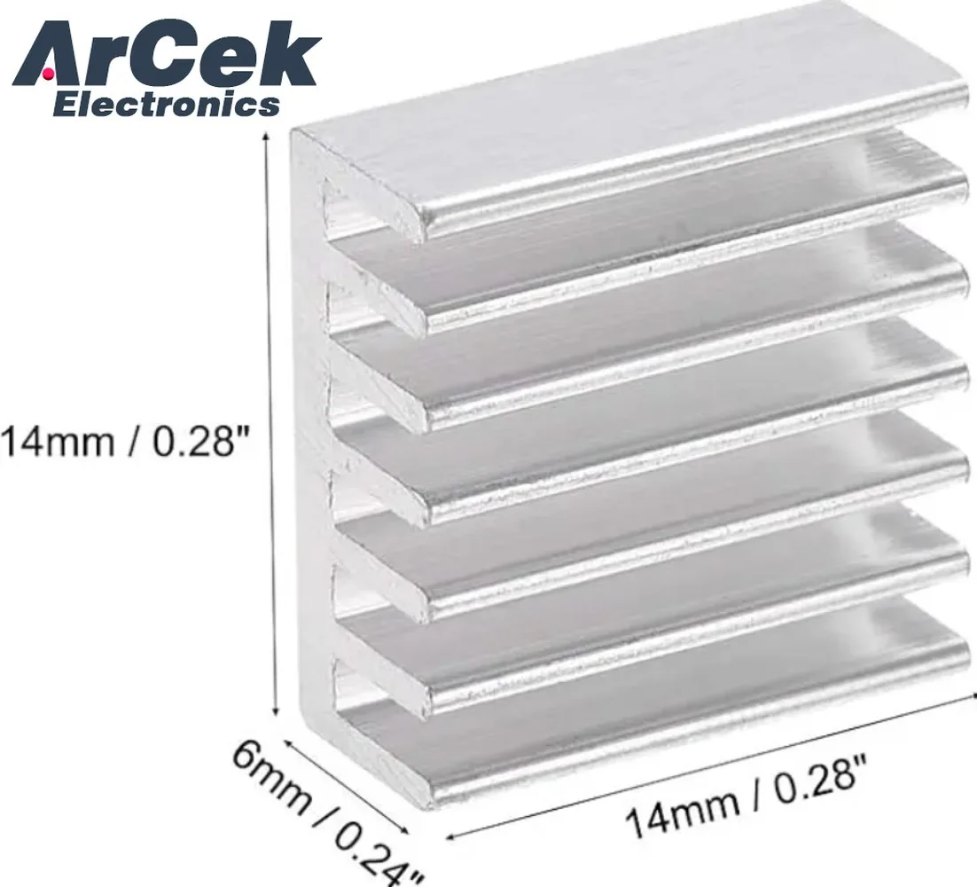 Радиатор Raspberry Pi из чистого алюминия для охлаждения Raspberry Pi 2 B