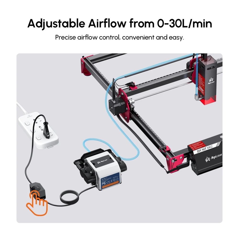 AlgoLaser 10W Laser Engraver Cutter with Air Pump 40*40cm Wifi Offline Woodworker Acrylic Wood Engraving Cutting Machine Printer