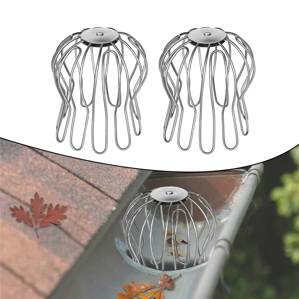 

Silver Downpipe Sieve Adjustable Fit Adjustable Gutter Easy Installation Effective Blockage Reduction Fits 87 To 100 Mm