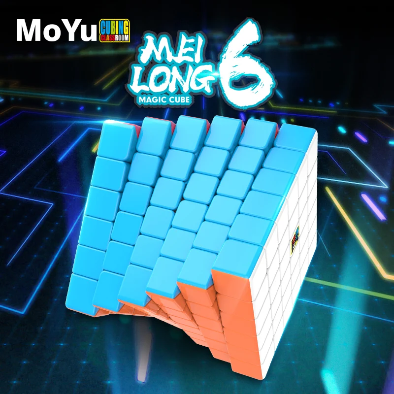 Moyu MFJS Meilong 7X7 v2 Magic Speed Cube Stickerless Professional Fidget Toys Meilong 6 6x6 Cubo Magico Puzzle