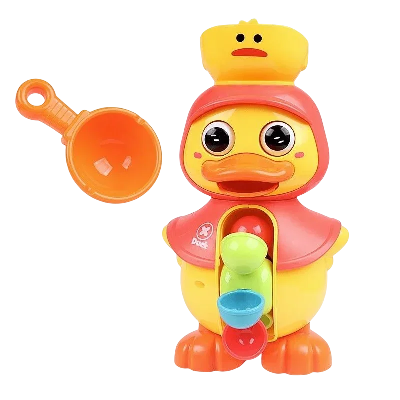 

2023 Cute Duck Baby Shower Bath Toys Children Water Play Spinner with Suction Cup Waterwheel Games for Kid Bathroom