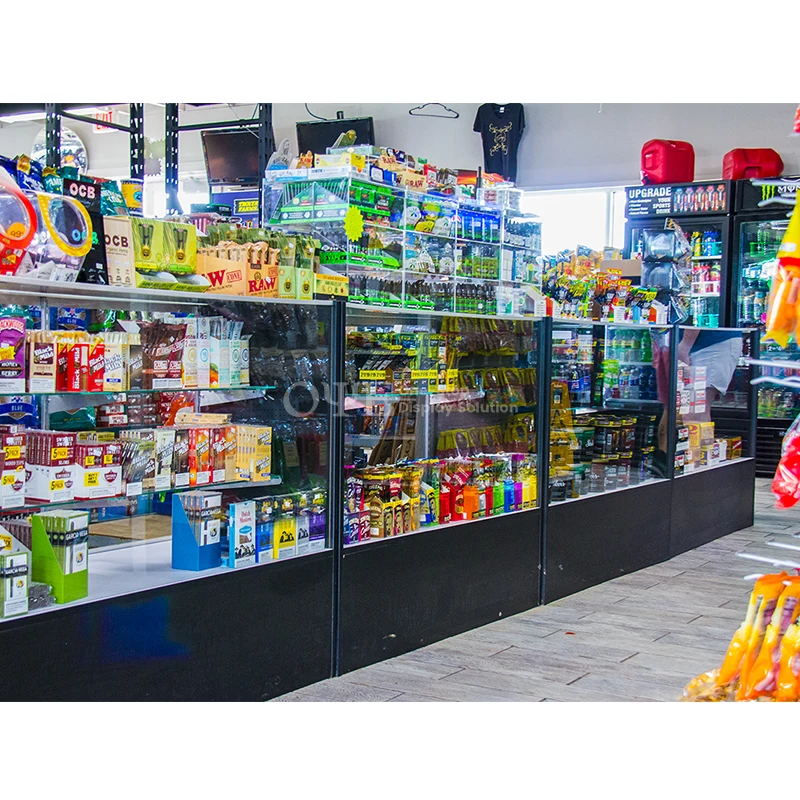 custom.Modern Counter Dispensary Display Cases Smoke Shop Glass Showcase Dispensary Furniture Shop Design