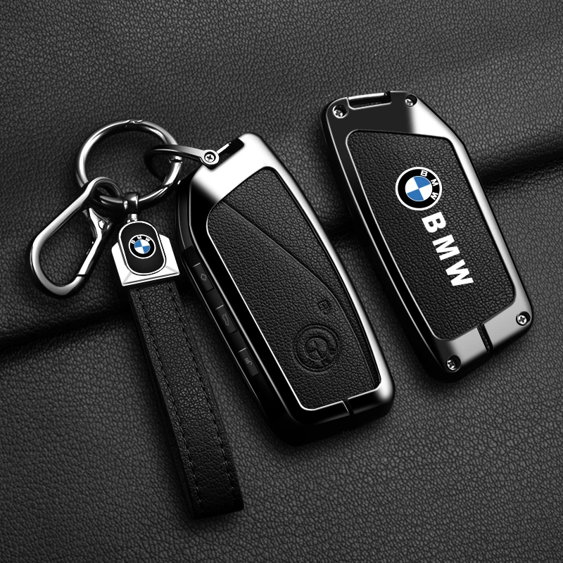 Zinc Alloy Leather Car Remote Key Case Cover for BMW X1 U11 X7 G07 XM G09 i7 7 Series G70 LCI iX I20 U06 G81 M3 2023 Accessaries