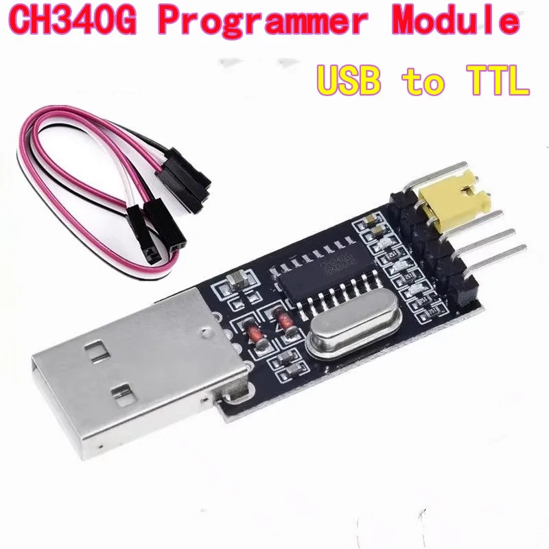 1pcs CH340G Programmer Module USB to TTL STC MCU Download Cable Satellite Receiver Firmware Flashing