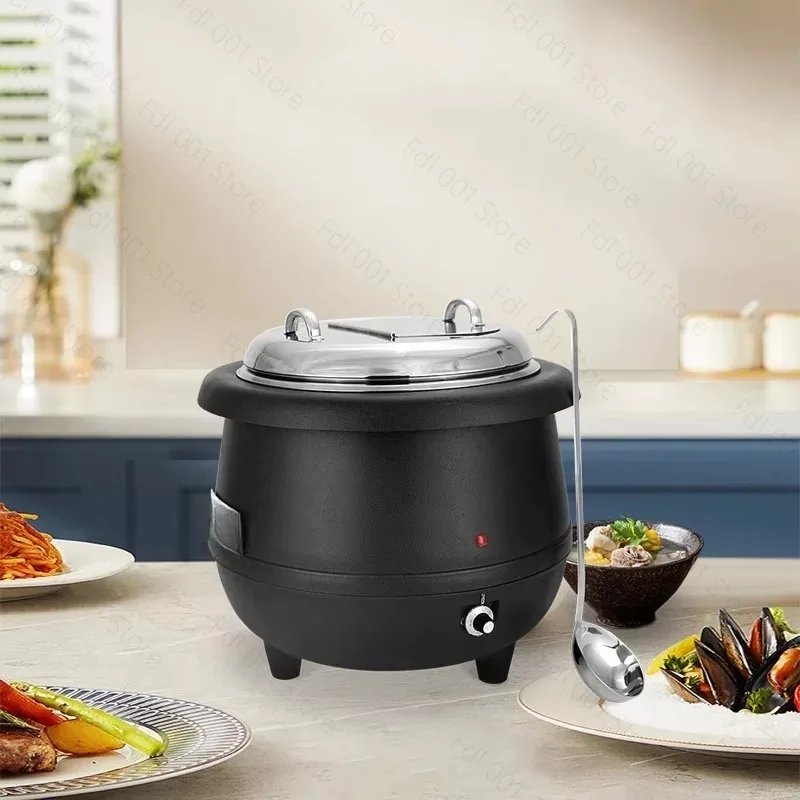 Commercial Buffet 10L Heating Food Warmer Thickened Stainless Steel Inner Liner Soup Kettle for Restaurant Use