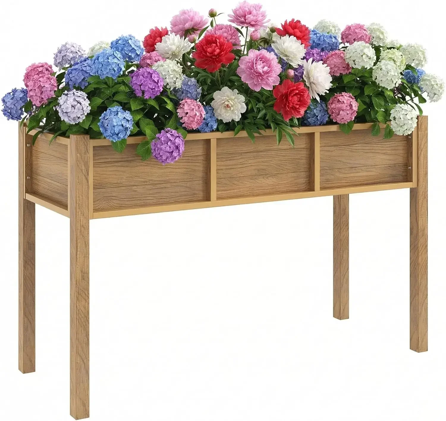 YITAHOME 48x18x30in Raised Garden Bed, Weather Resistant Poly Lumber Planter Box with Legs, Elevated Garden Bed for Yard, Garden
