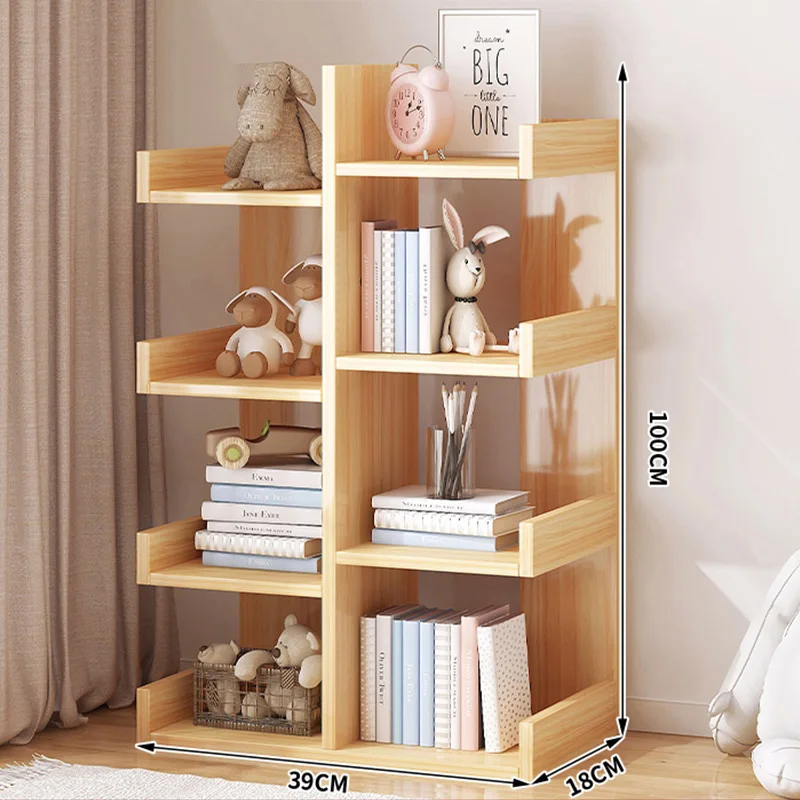Wooden Display Bookcases Aesthetic English Minimalist Office Book Shelf Vintage Standing Nordic Estante Livros Library Furniture