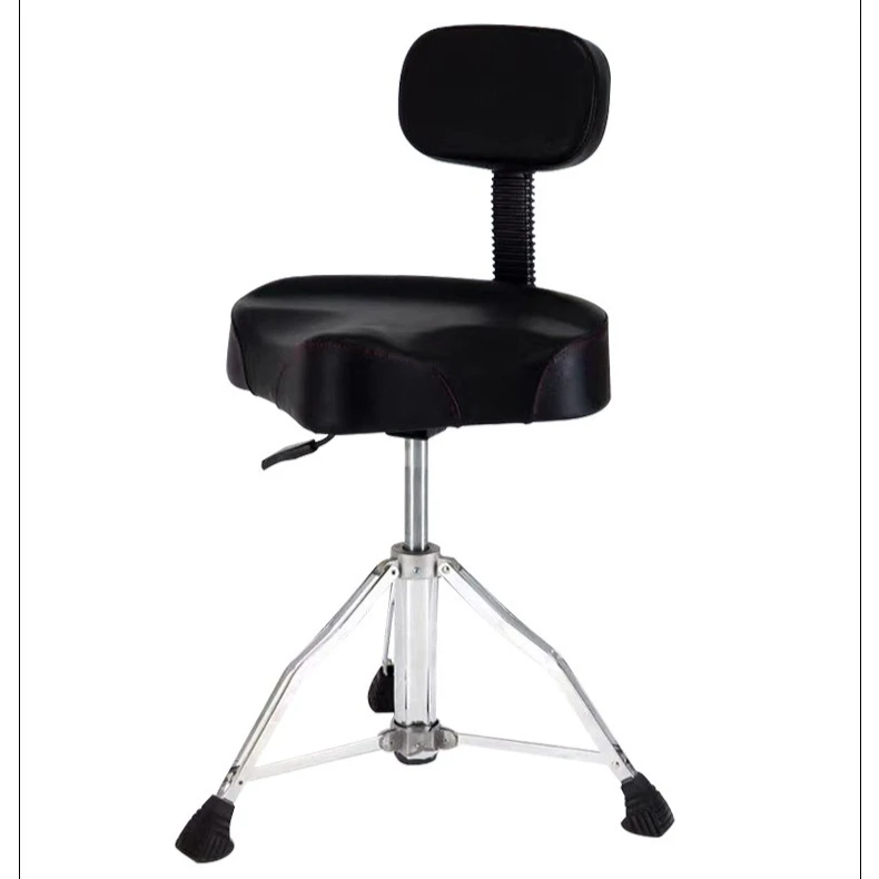 

2025 Liftable Saddle Drum Stool with Shock-absorbing Backrest Double-piece Bracket Playing Stool Height Adjustable