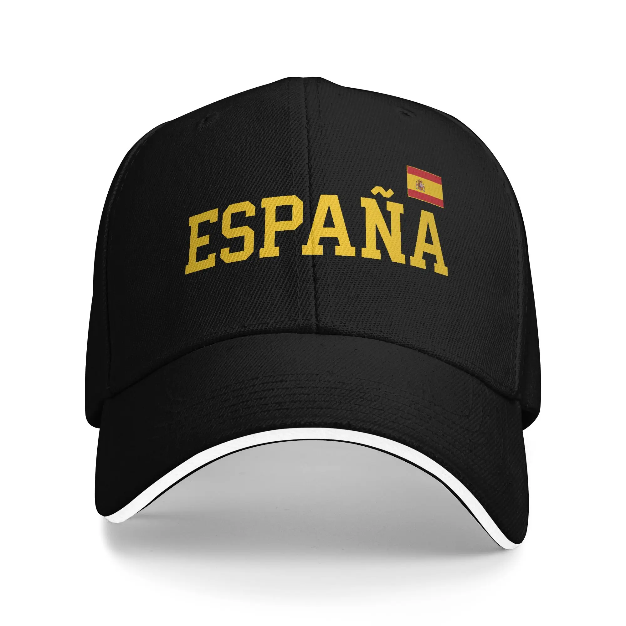 Spain Spanish Flag  Sun Baseball Cap  Summer Streetwear Hip Hop Hats For Women Men Tennis Skate Snapback Cap