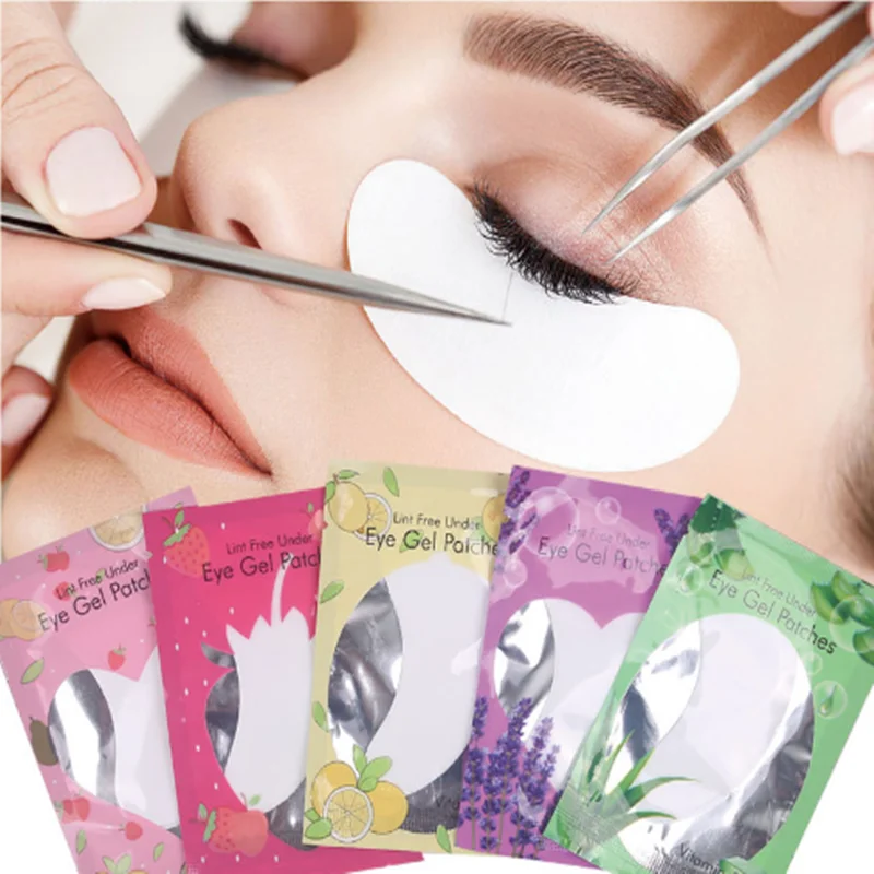 Women Make Up 25pairs =50pcs V Shaped Eyelashes Patches Hydrogel Gel Eye Patches False Eyelashes Extension Under Eye Pads