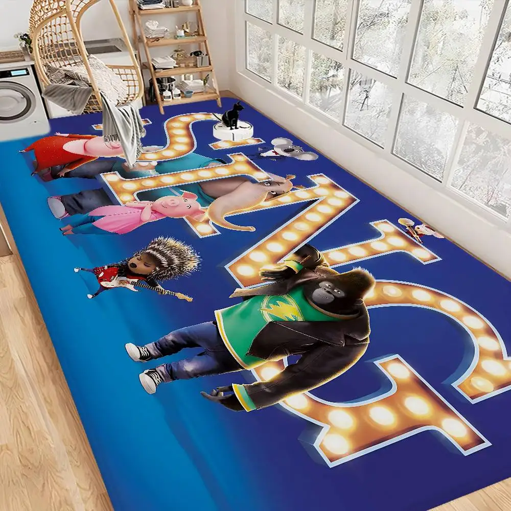 Sing 2 Movie Various Anime Door Mat Kids Room Bedroom Decoration Balcony Anti-Slip Doormat Living Room Doormat Area Rug