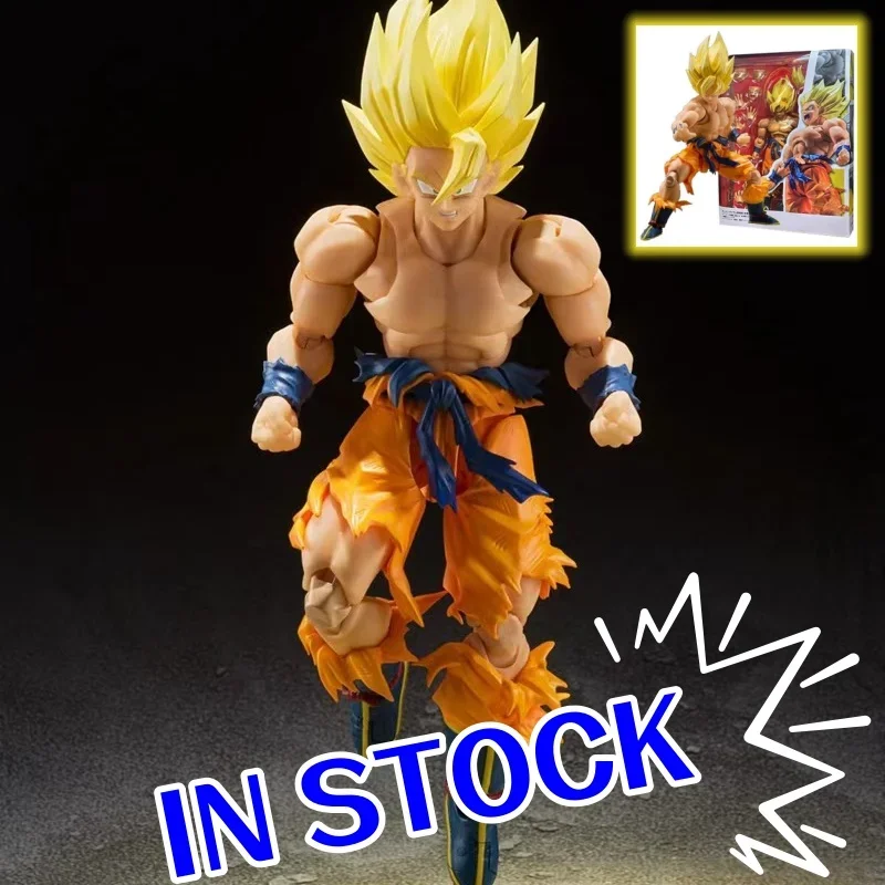 New SHF Dragon Ball Son Goku Figurine Super Saiyan Kakarotto PVC Movable Anime Collectible Christmas Gift In Stock Fast Shipping