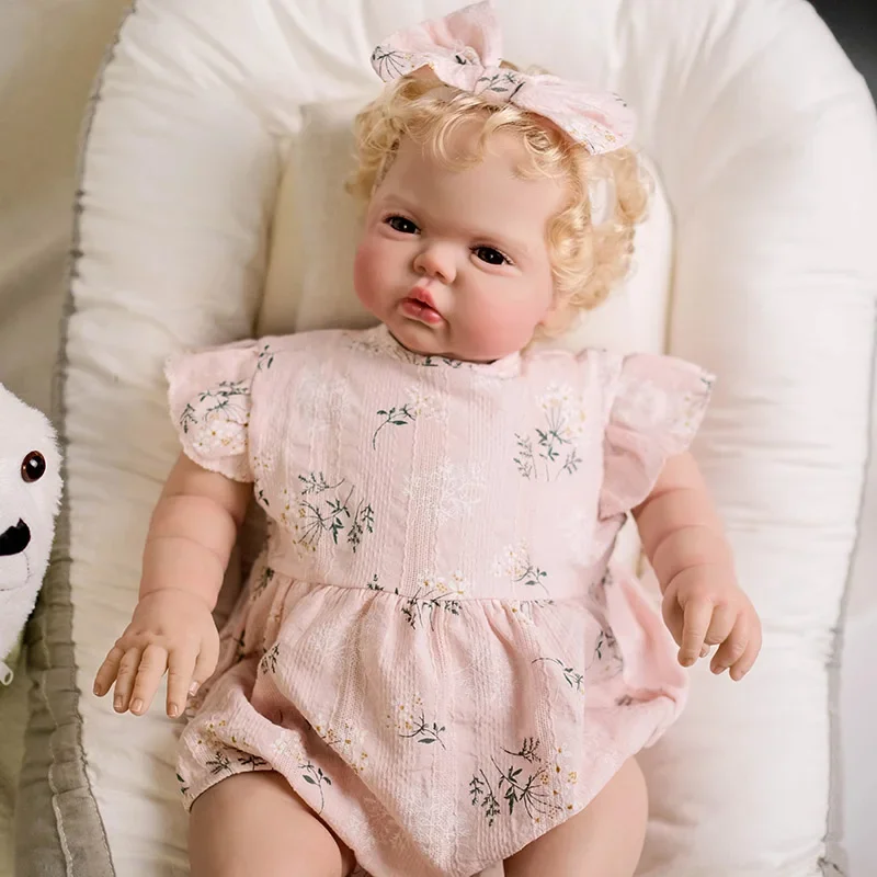 24inch Soft Body Awake Pickle Reborn Baby Toddler Doll Lifelike 3D Painting with Visible Veins High Quality Doll