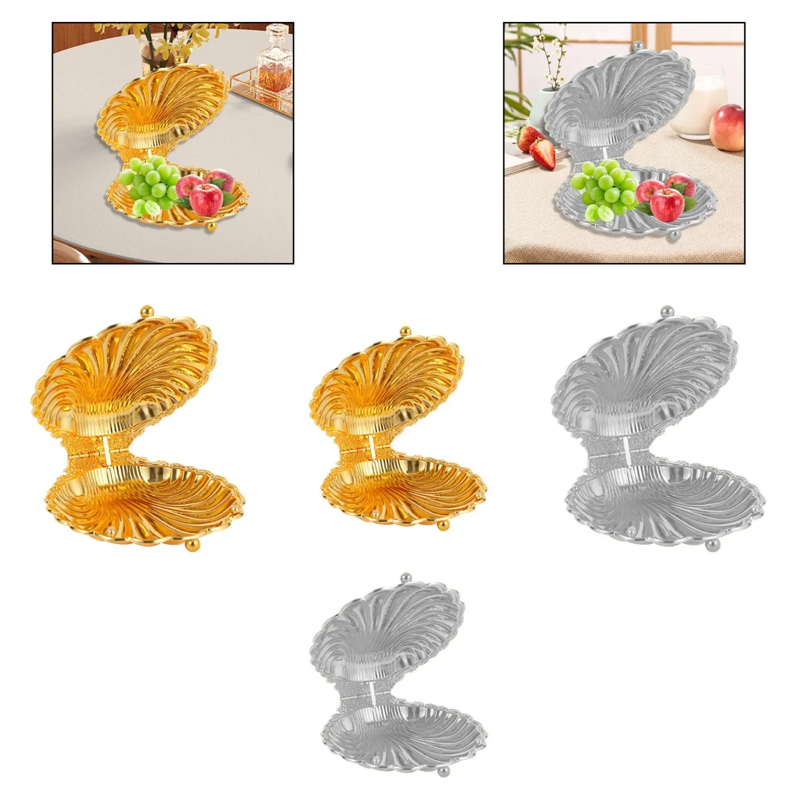 

Seashell Fruit Bowl Multifunctional Snack Tray Stylish Fruit Plate Display Serving Tray for Farmhouse Salad Party Snacks Parties