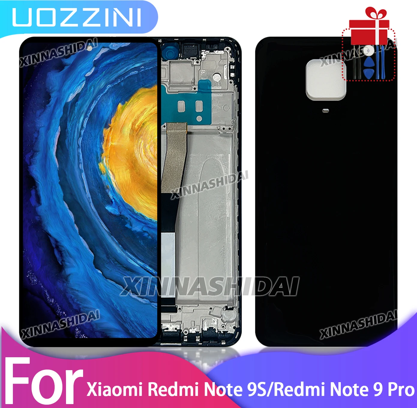 Nueva pantalla para Xiaomi Redmi Note 9S/Redmi Note 9 Pro pantalla táctil LCD con marco para Redmi Note 9 Pro M2003J6A1G LCD