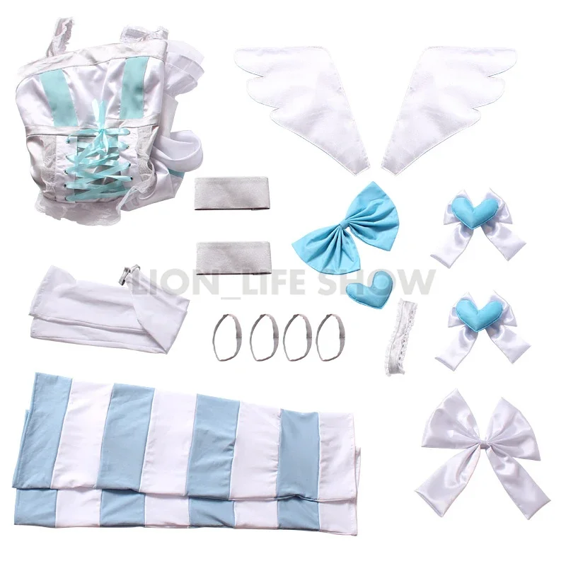 Calcinha e meia com Garterbelt, Heroína Anarquia Meia Vestido Anjo, Uniforme Cosplay, Peruca Custom Made