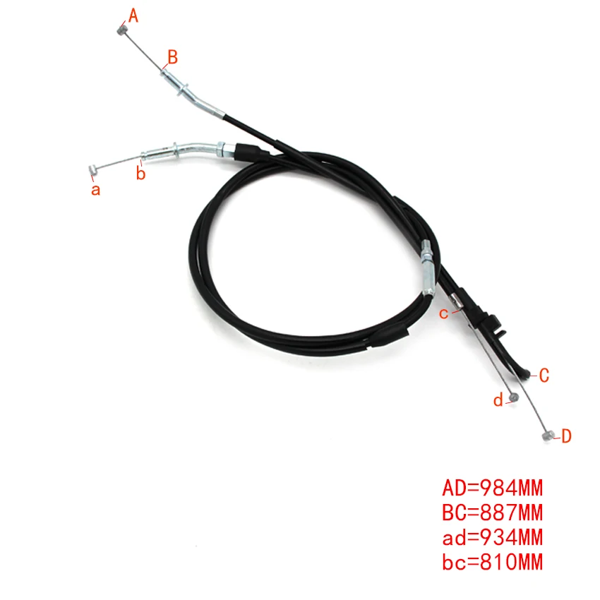 Motorcycle Push&Pull Throttle Cable Line Wires Scooter Acceleration For Kawasaki ZR400 Zephyr 400 ZR550 Zephyr 550 ZR750 Zephyr