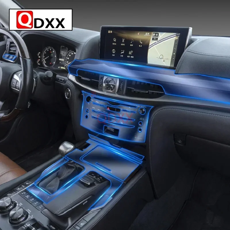 For Lexus LX570 2016-2019 Car Interior Center console Transparent TPU Protective film Anti-scratc Repair film Accessorie LHD RHD