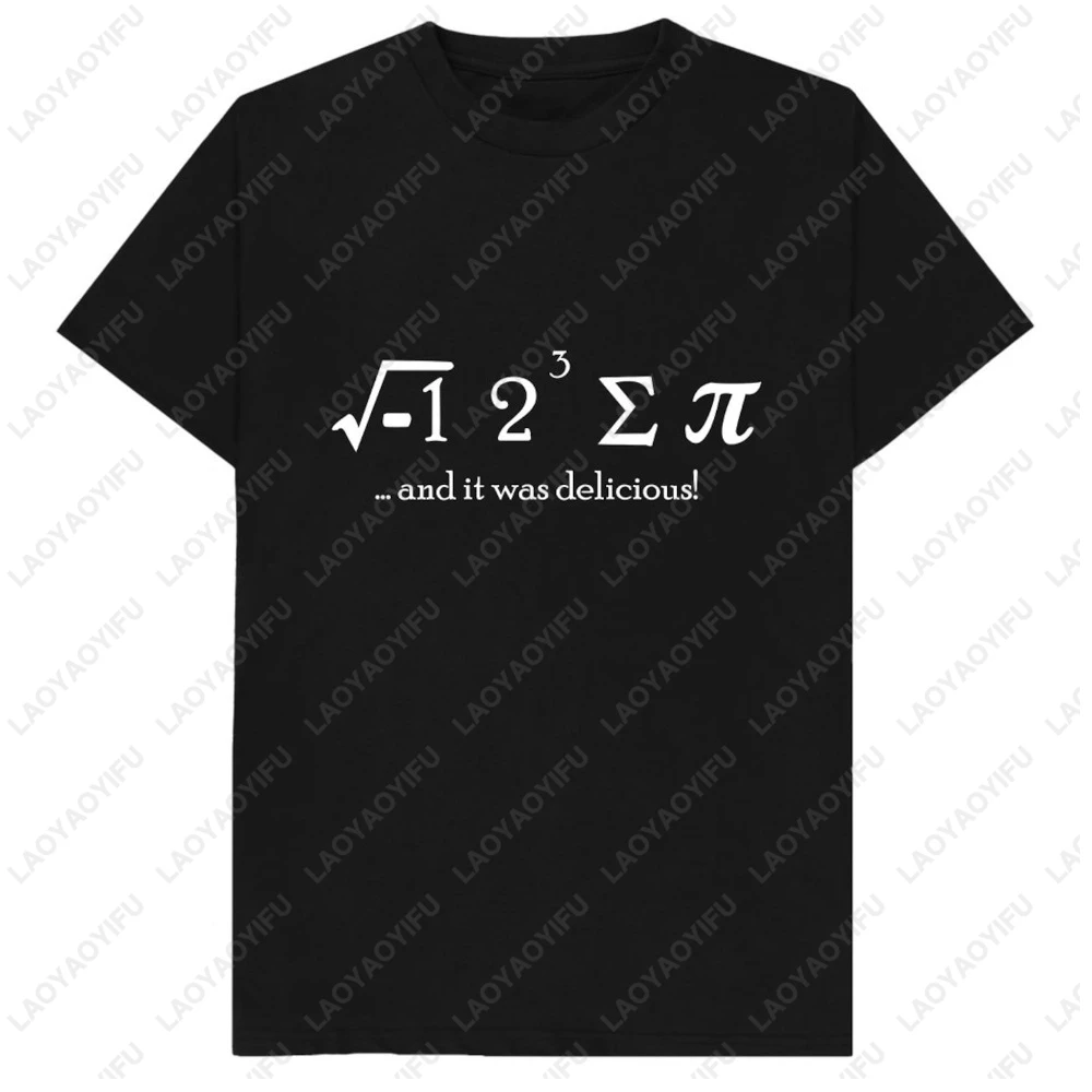 Pi It Was Delicious Math Novelty Funny Joke Tshrit Casual Fashion Loose Harajuku Soft Y2k Summer Man Clothing Women Tees