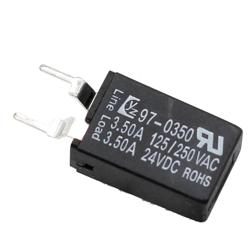Kuoyuh 97 series 3A 3.5A single pole pcb auto reset thermal circuit breakers