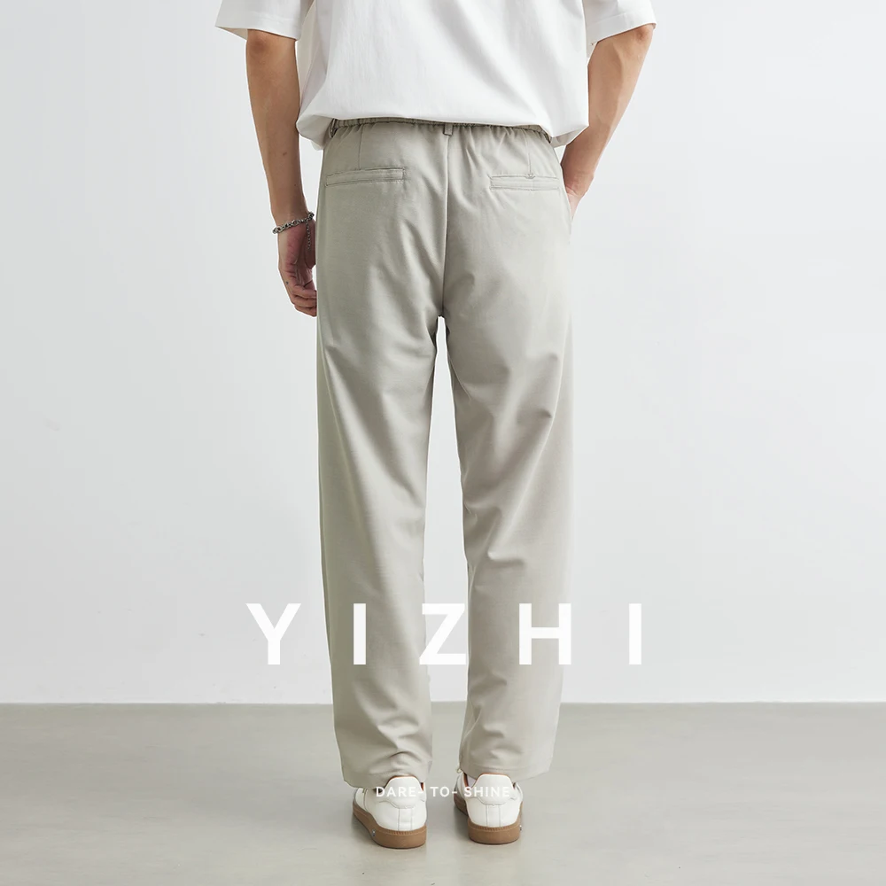 Men's Straight Casual Suit Pants 2025 Summer New Fashion Business Commuter Work Casual Pants Men's Suit Pants