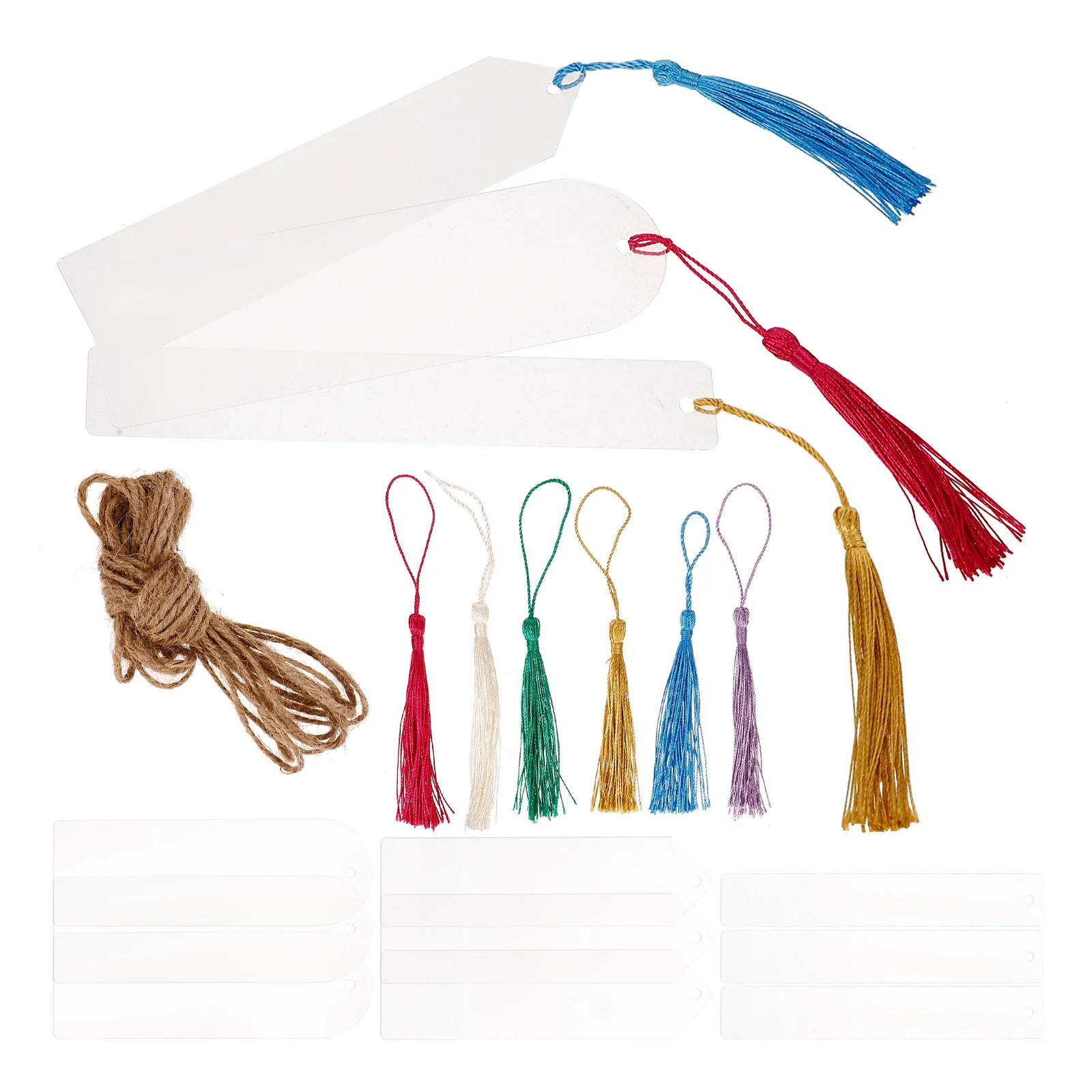 30 مجموعات من الإشارات المرجعية الفارغة من الأكريليك الشفاف شرابات ملونة علامات صفحة ذاتية الصنع هدية للقراءة علامة مرجعية من الأكريليك الفراغات #2