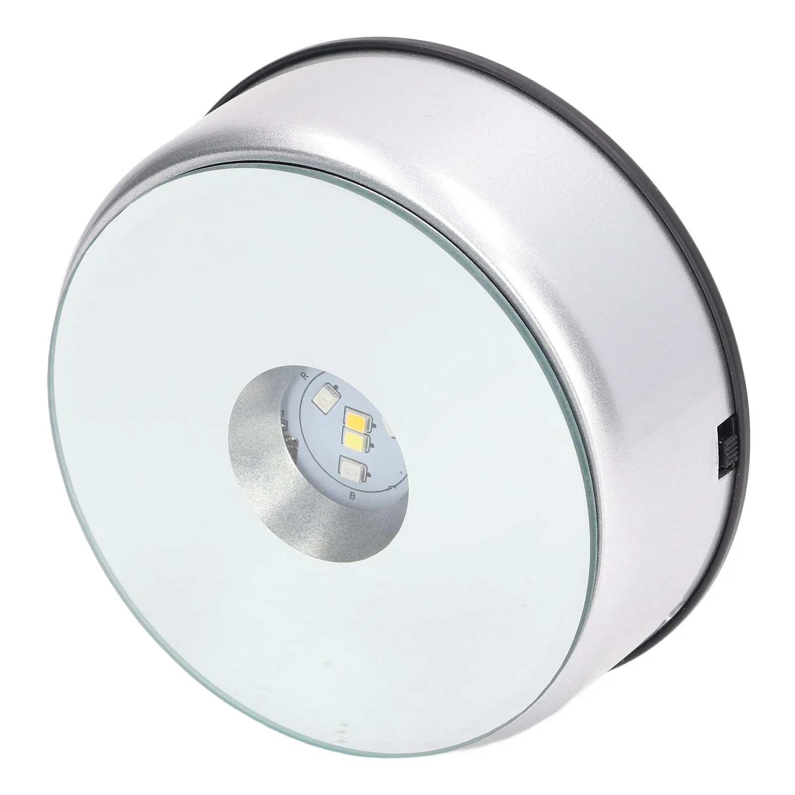 LED Display Stand Base Rotating Display Stand 360° Rotating LED Lights 80 Seconds Per Lap LED Display Base for Cups Crystals