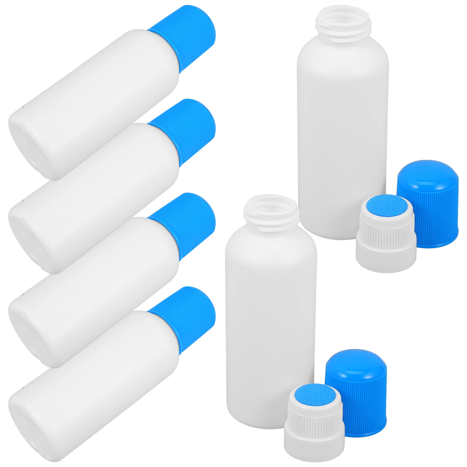 

6pcs Liniment Bottles Sponge Applicator Refillable Small Travel Size Reusable Empty Containers for Essential Oils Perfumes