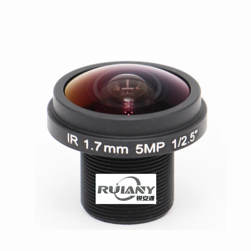 

1.7mm panoramic surveillance camera lens 5 million pixel fisheye 360 degree ultra-wide Angle lens