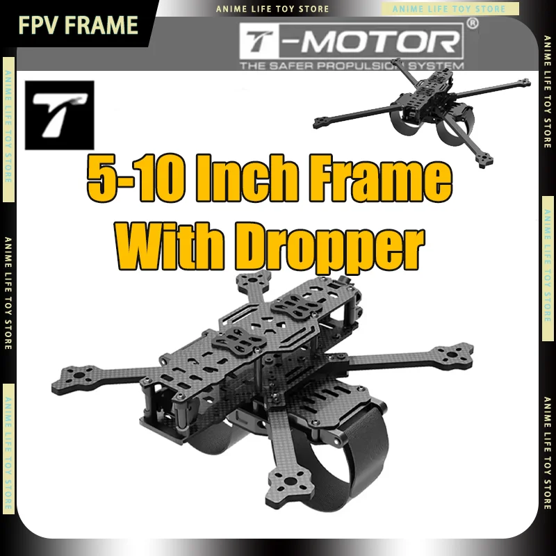 En stock: Marco de dron FPV con Dropper de 5 y 10 pulgadas, de fibra de carbono, ágil, para FC de 20x20mm y Stack de 30.5x30.5mm, compatible con 3-12S, para FPV DIY.